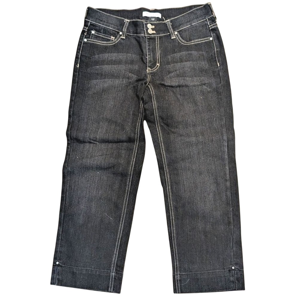 White House‎ Black Market Capri Jeans Womens Noir 4 Denim Capris Cropped